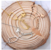 Stethoscope Name Pendant Necklace