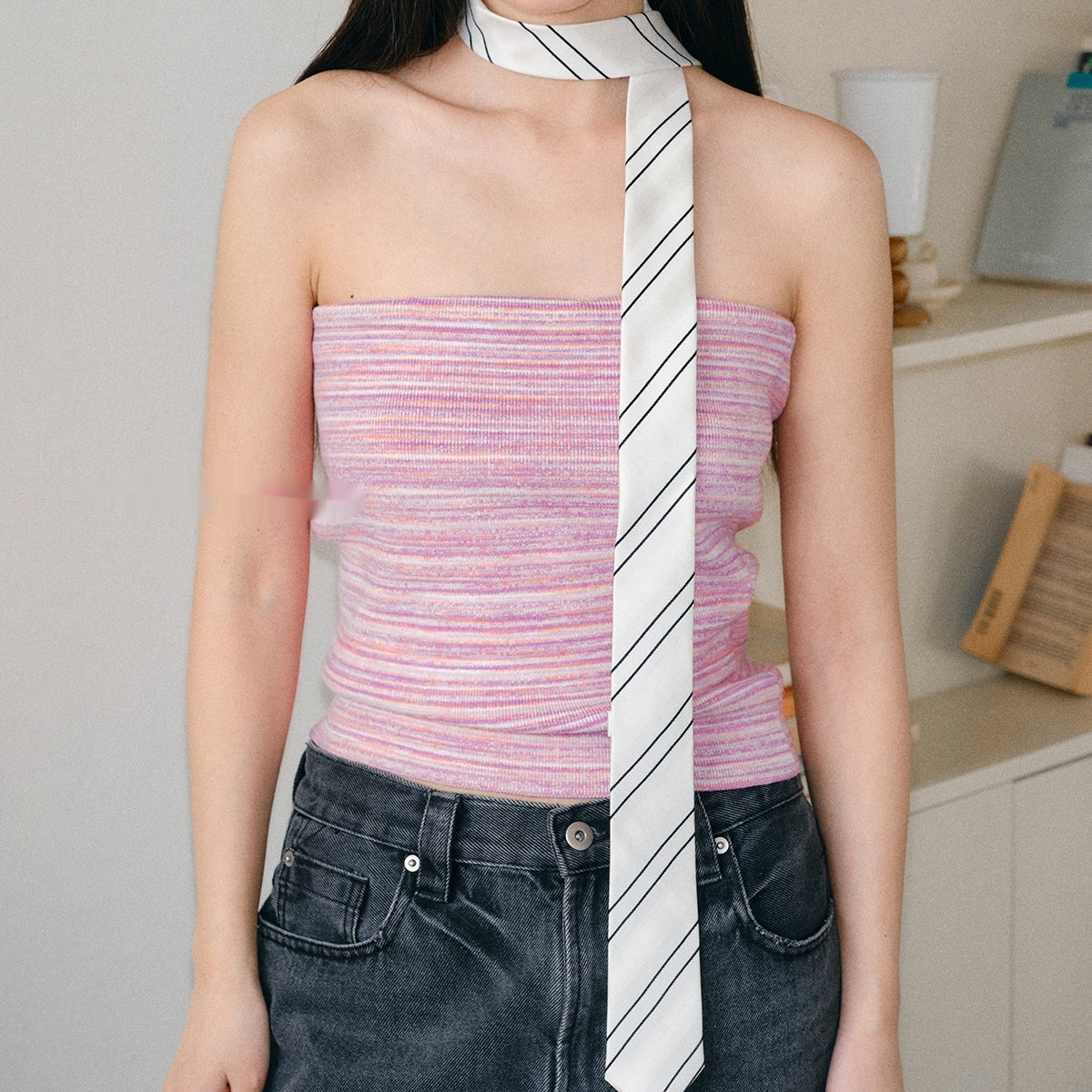 College-Style Tie Shirt