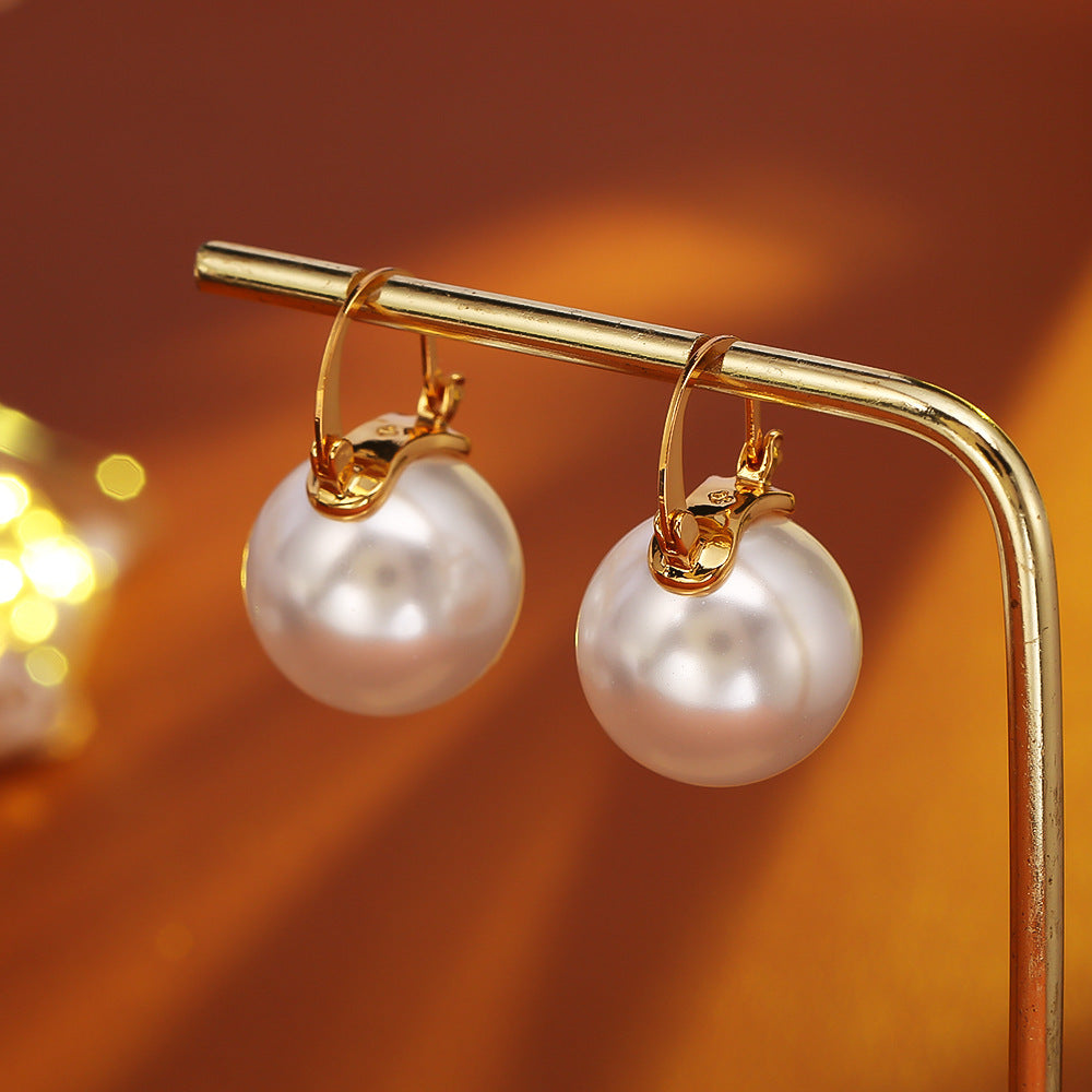 Pearl Earrings Simple Fashion High Sense All-match Women