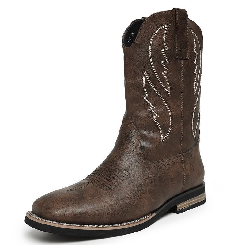 Retro Western Cowboy Work Boots
