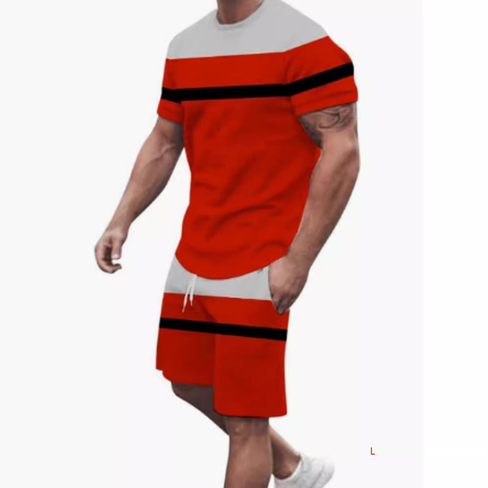 Men's Print Tee & Shorts Set — 2-Piece