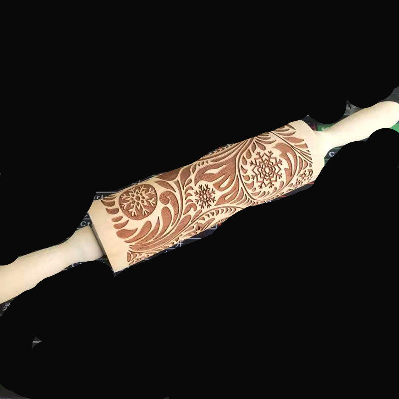 Christmas Embossing Rolling Pin