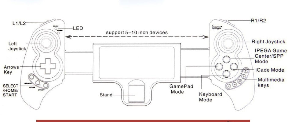 Wireless Bluetooth Mobile Game Controller