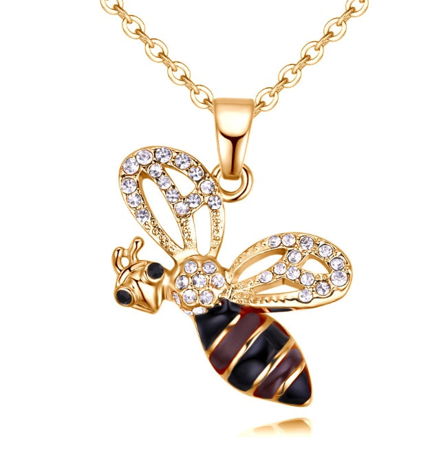 Bee Pendant Statement Necklace