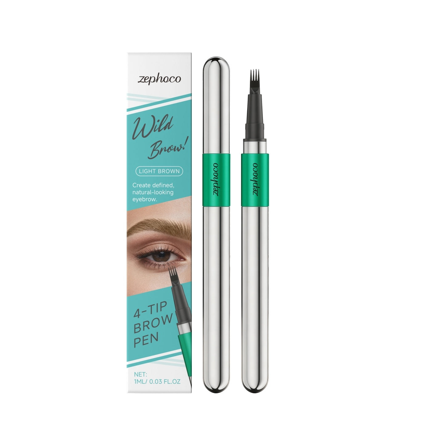 Four-Pronged Hair-Stroke Eyebrow Pencil