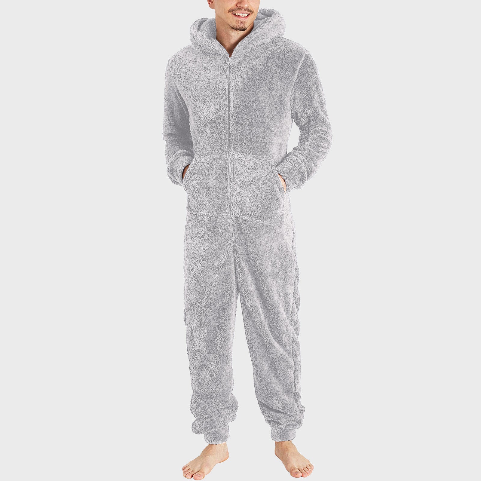 Men's Thermal Plush Pajama Jumpsuit