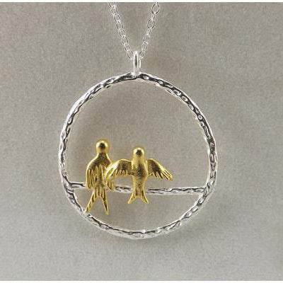 Sterling Silver Bird Pendant Necklace