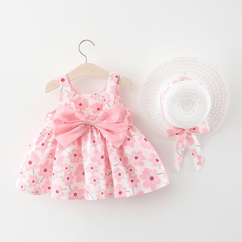 Girls Sleeveless Pleated Dress
