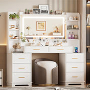 59in Vanity Desk with HD Mirror & 8 Drawers