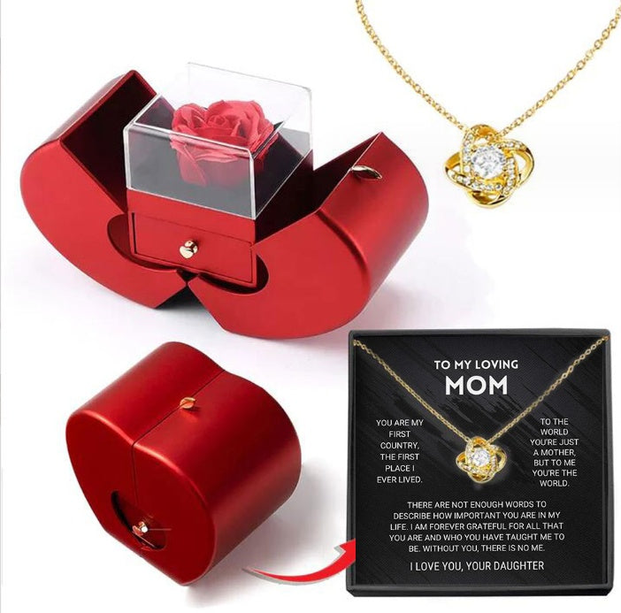 Cartih Eternal Rose Gift Box — Necklace + Preserved Rose