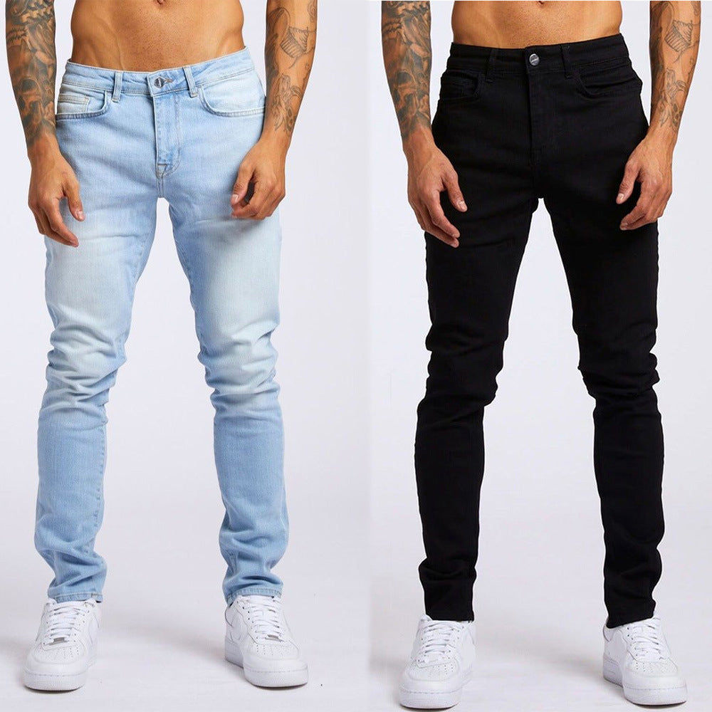Men's Slim-Fit High-Waist Jeans
