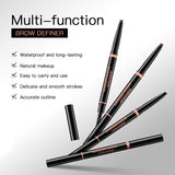 Waterproof And Sweat-proof Distinct Look Three-dimensional Line Carving Triangle Eyebrow Pencil