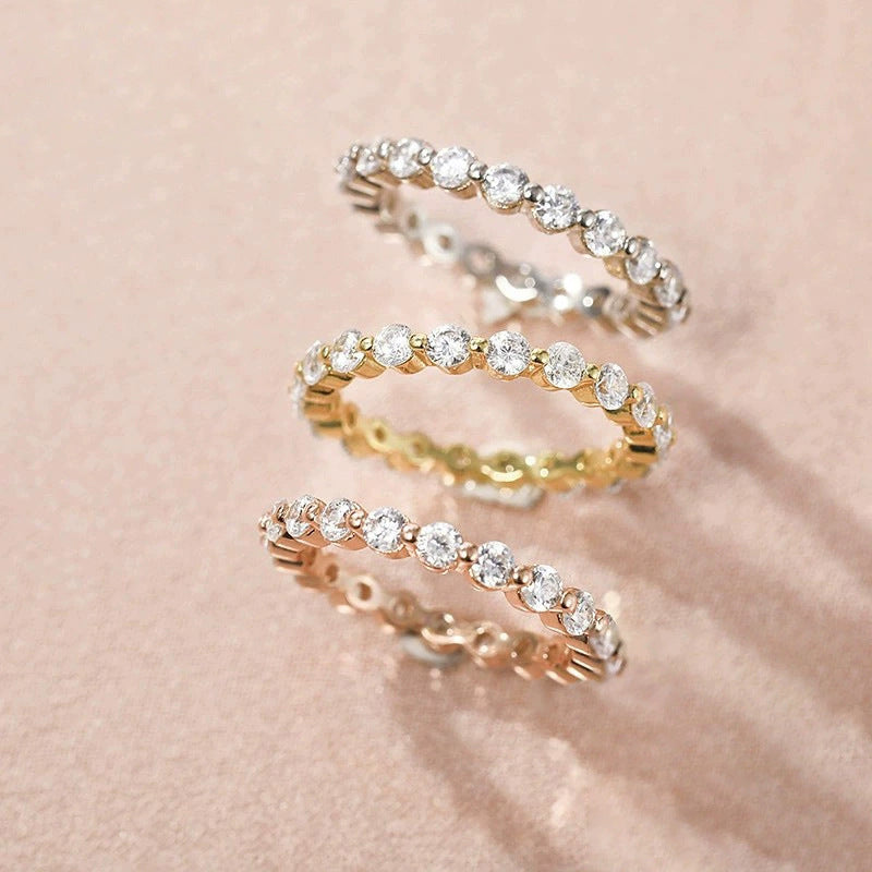 Zircon Silver Stacking Ring