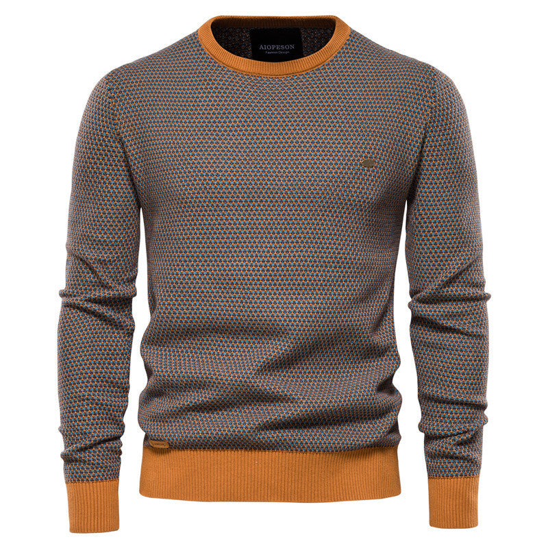 Color-Block Men's Pullover Shirt