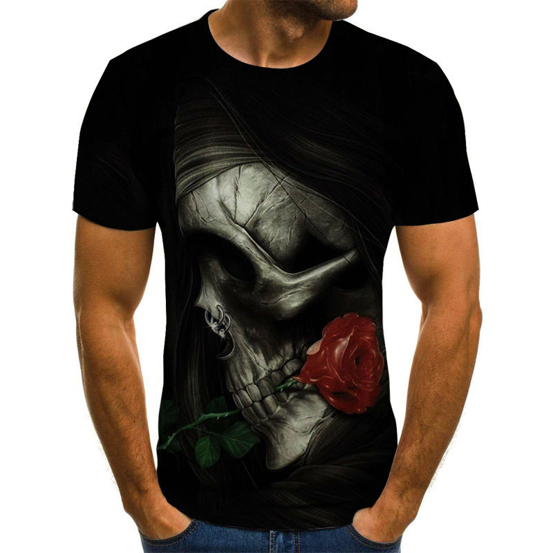 Men's Skull Print Short-Sleeve Tee