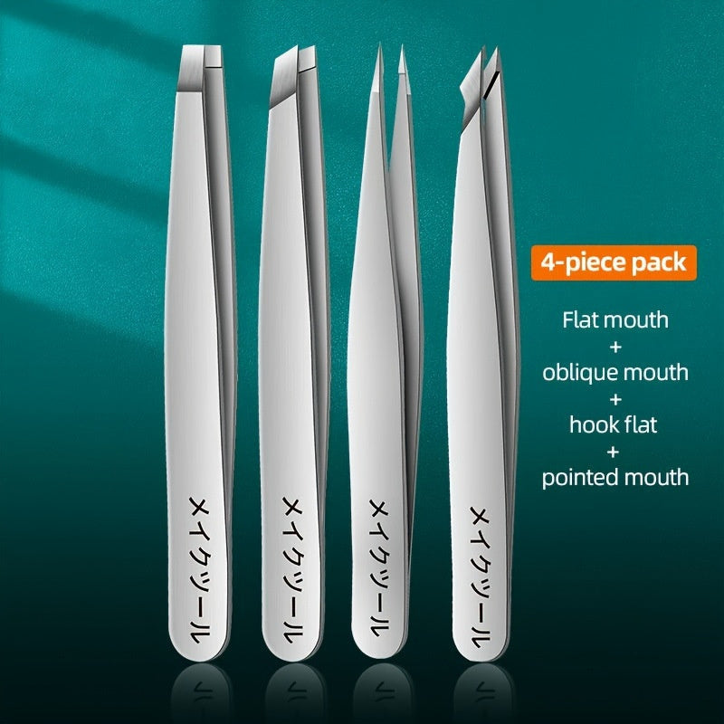 Eyebrow Tweezer 4-Piece Set