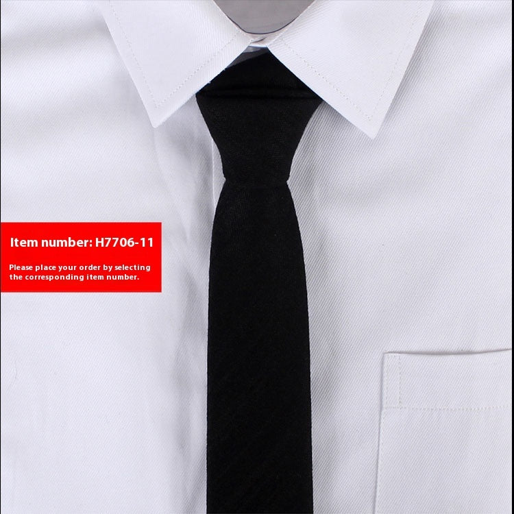 Solid Color 6cm Cotton Wedding Tie