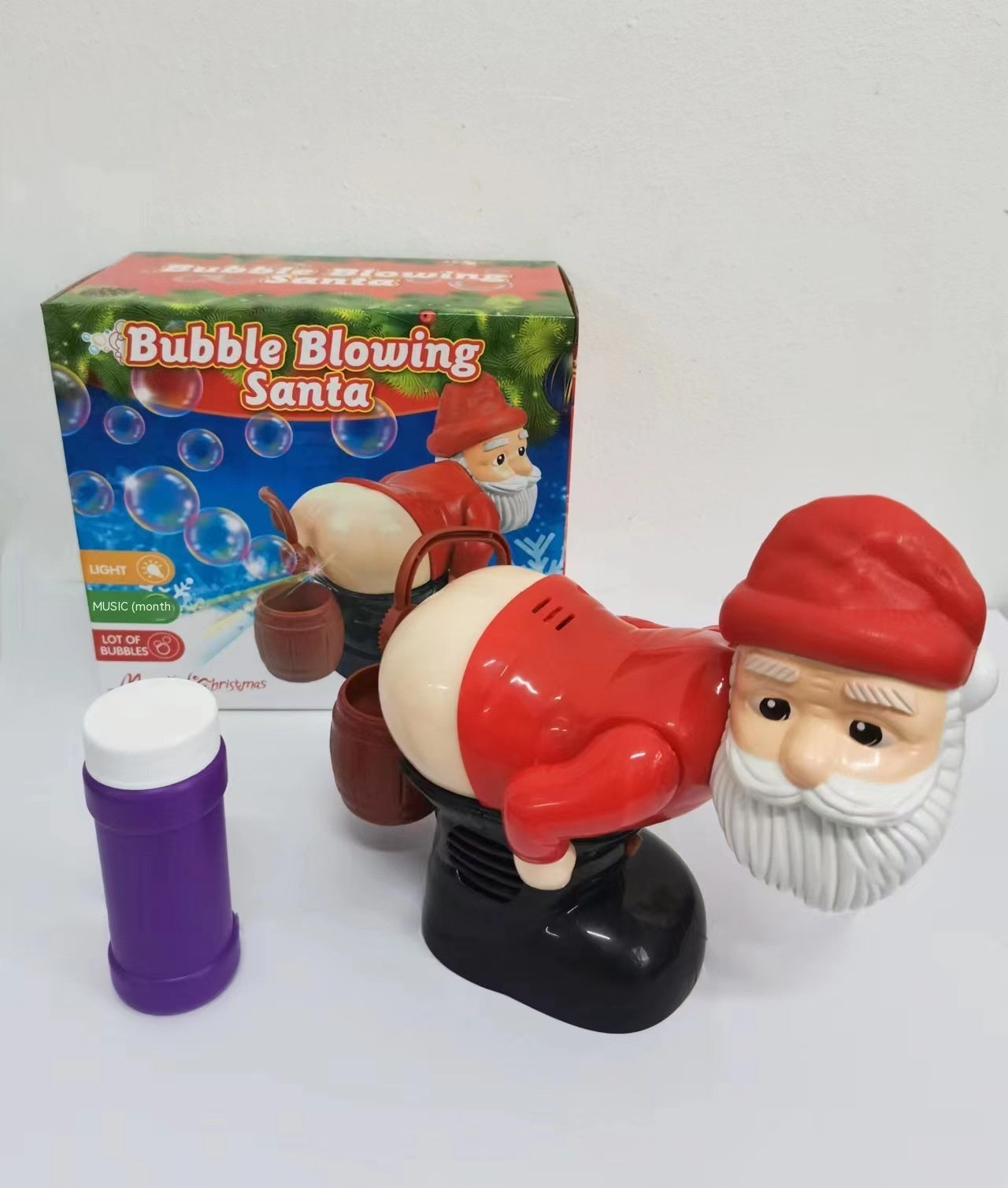Santa Bubble Machine Christmas Toy