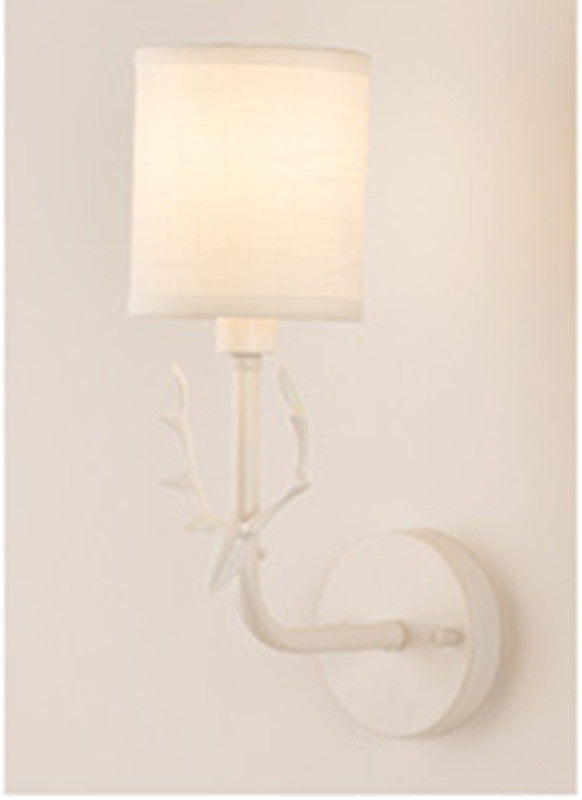 Wrought-Iron Antler Bedside Wall Lamp