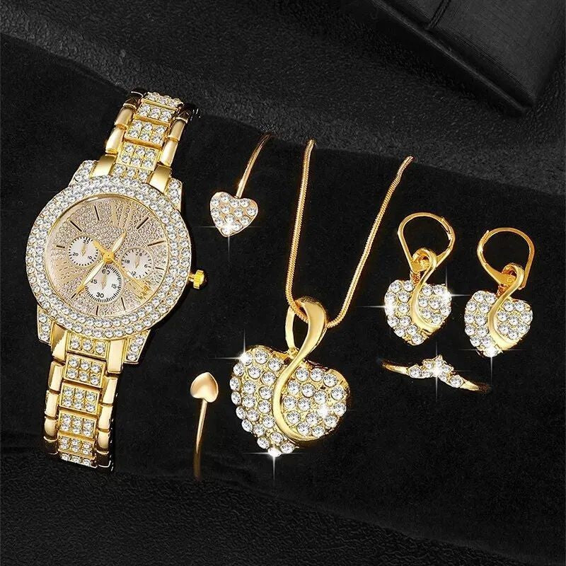 Crystal Bracelet Watch — Women's Quartz