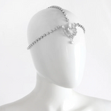 Wedding Hair Accessories For Women Bride Indian Jewelry Gift Boho Crystal Drop Forehead Head Chain Headwear Headpiece Rhinestone