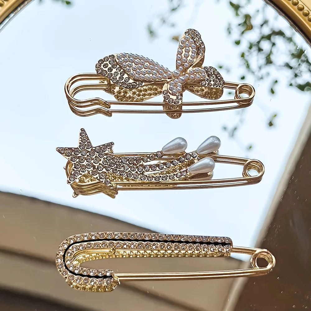 10pc Multifunctional Brooch & Scarf Clip Set