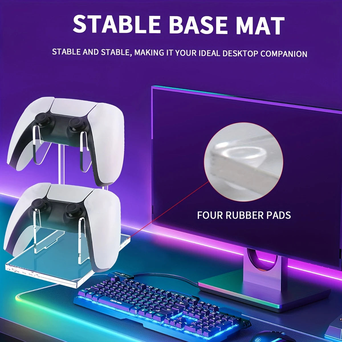 Universal Double-Layer Game Controller Stand