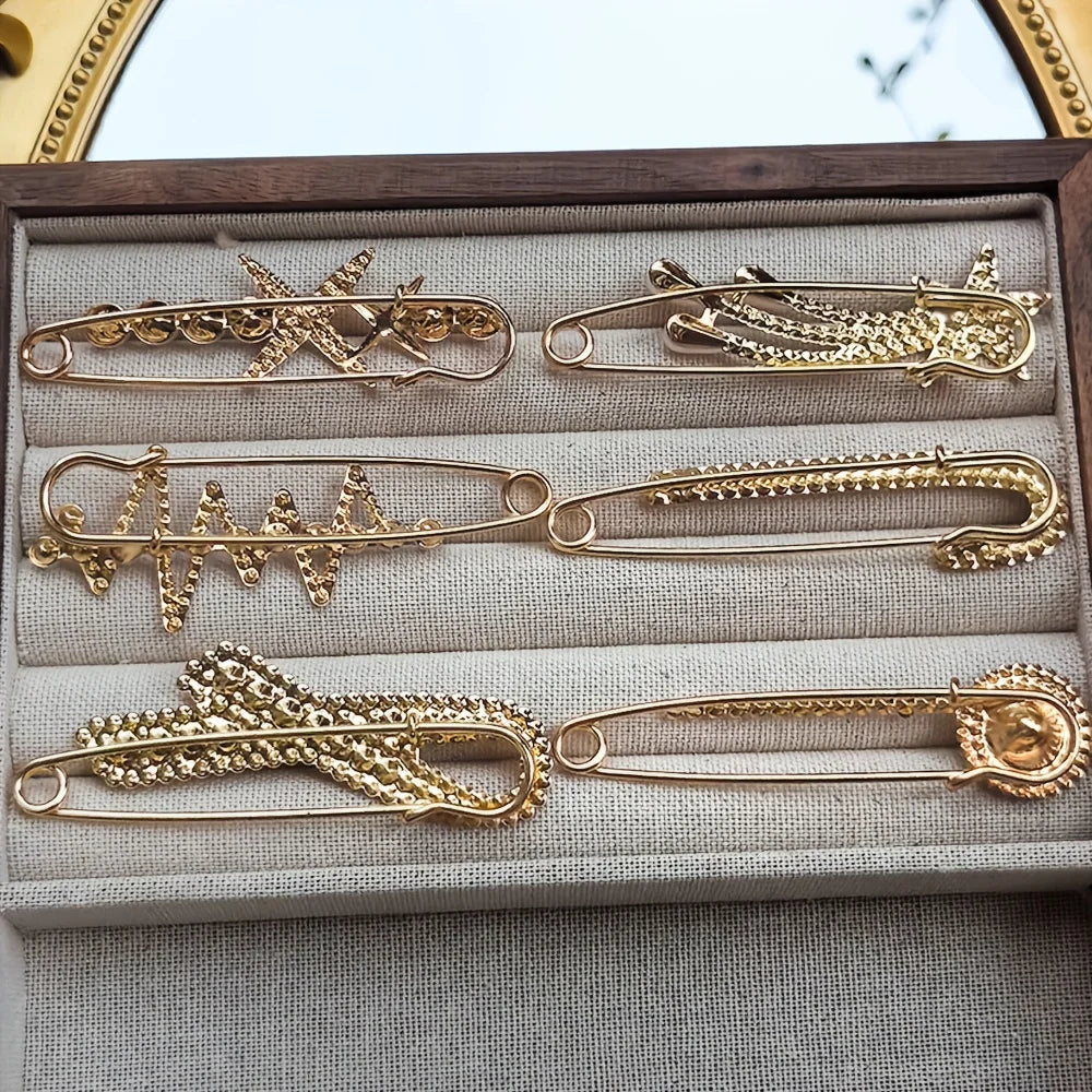 10pc Multifunctional Brooch & Scarf Clip Set
