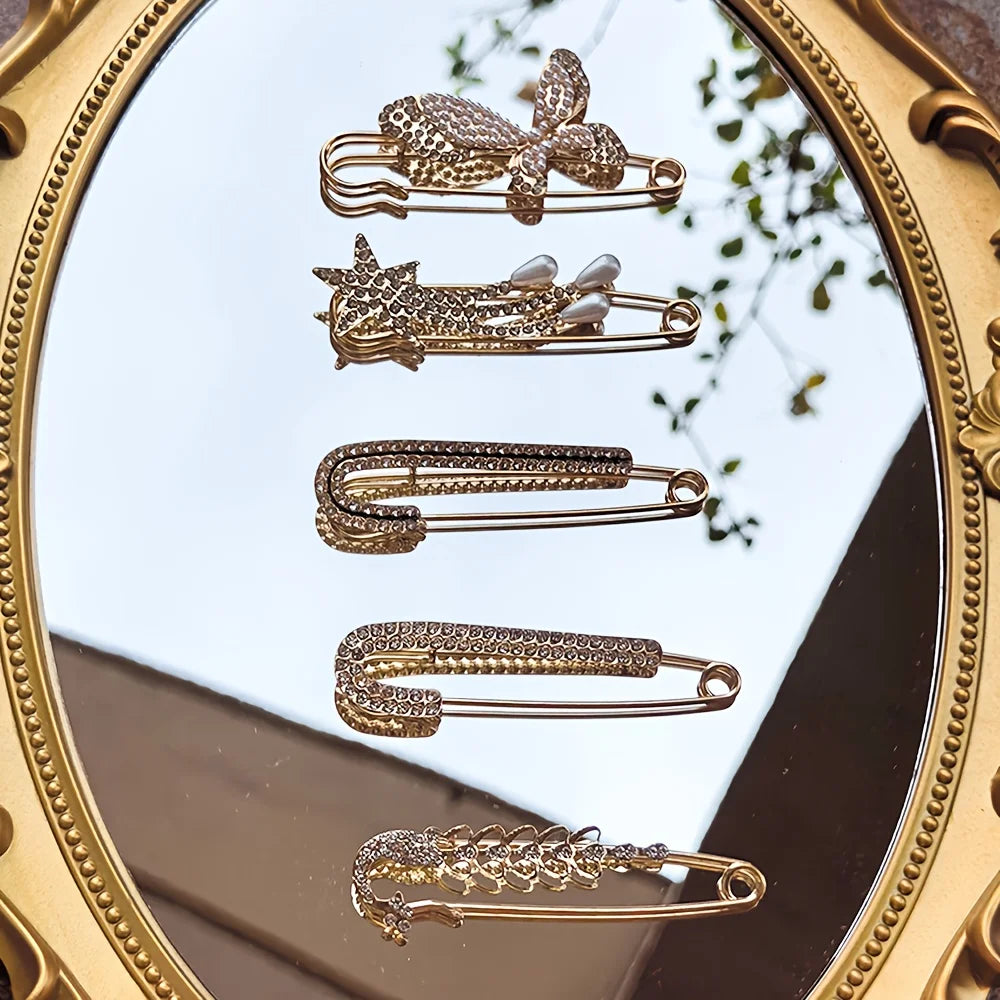 10pc Multifunctional Brooch & Scarf Clip Set