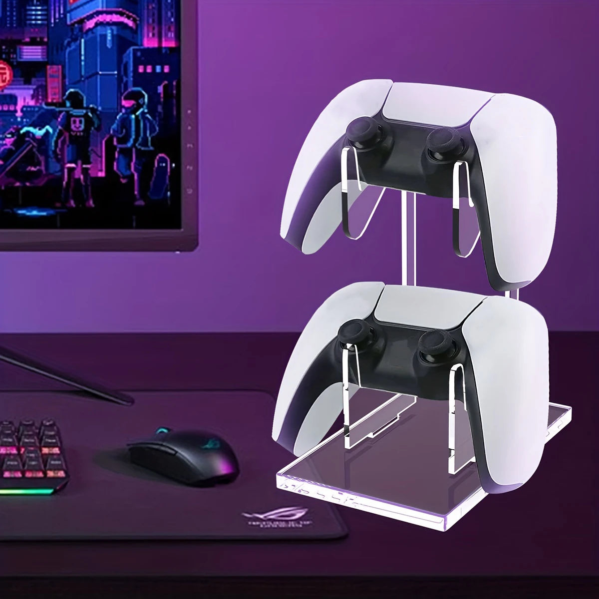 Universal Double-Layer Game Controller Stand