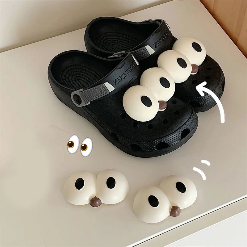 Big Eye Cartoon Shoe Charms (Pair) – DIY Decoration Accessories