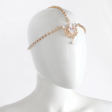 Wedding Hair Accessories For Women Bride Indian Jewelry Gift Boho Crystal Drop Forehead Head Chain Headwear Headpiece Rhinestone