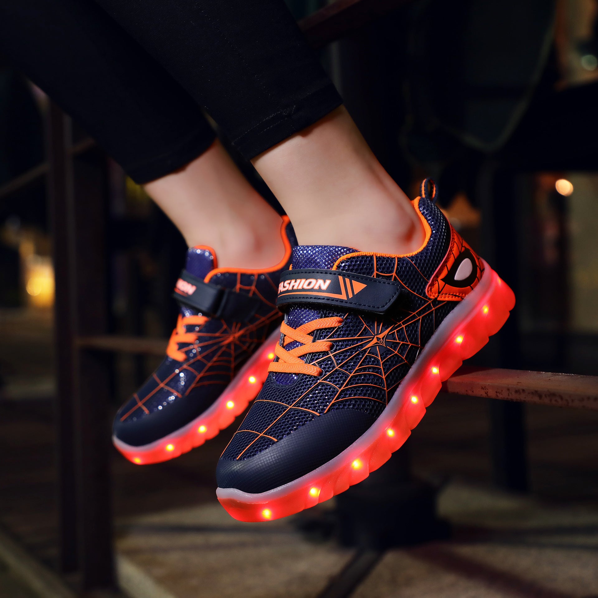 Kids LED Glowing Velcro Sneakers