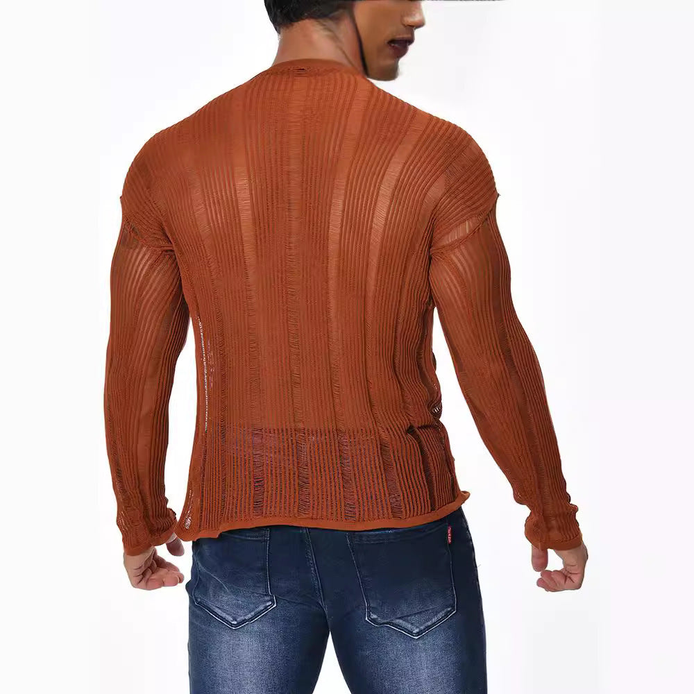 Men's Long-Sleeve Loose Sweater