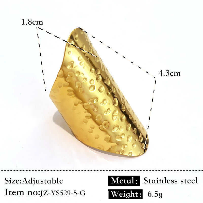 Glossy 18K Gold Simple Ring