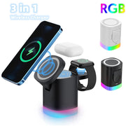 3-in-1 RGB Magnetic Wireless Charging Station