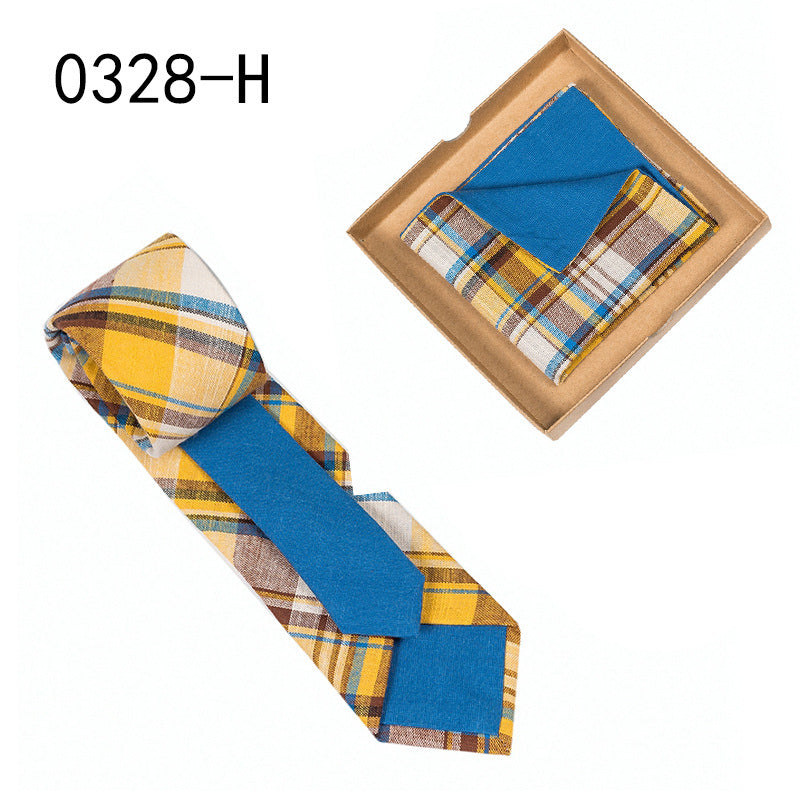Floral Cotton Necktie & Pocket Square Set