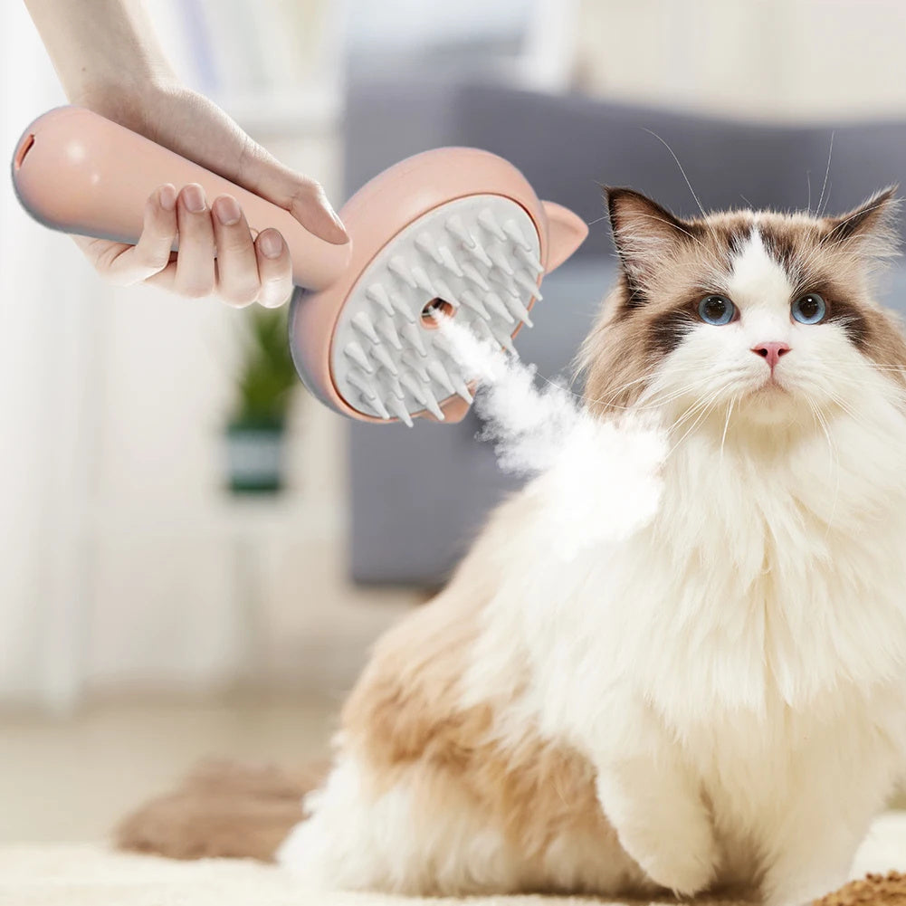 Self-Cleaning Pet Slicker Brush with Mist