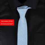 Solid Color Korean Style Narrow Cotton Men's 6cm Formal Wear Business Casual Wedding Tie