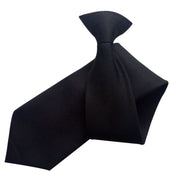 Black Buttoned Security Tie