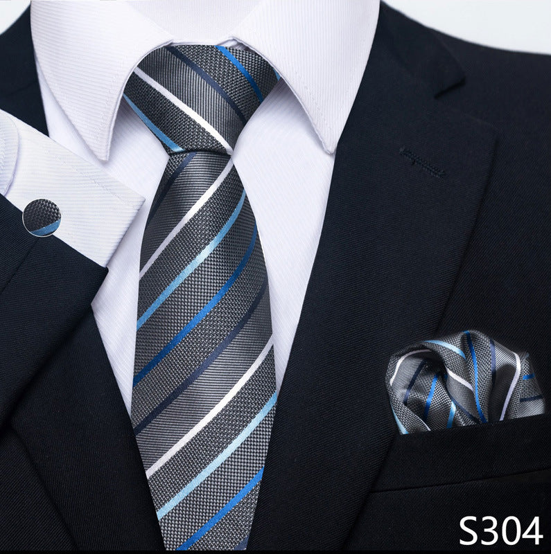 Men's Tie, Scarf & Cuff Buckle Set