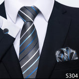 Men's Creative All-match Business Formal Wear Tie Scarf Cuff Buckle Set