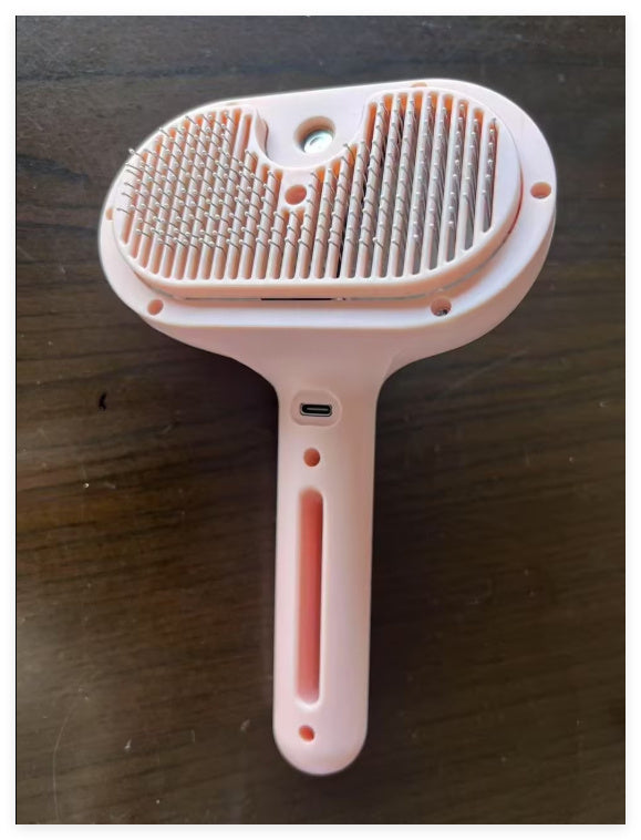 Self-Cleaning Pet Slicker Brush with Mister