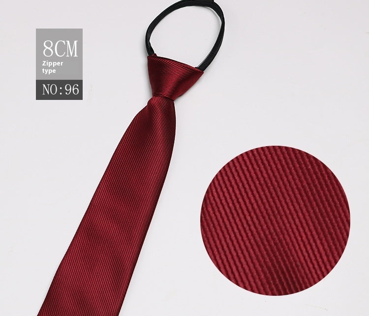Men's Zip-Tie Striped Necktie