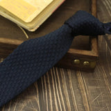 Narrow Woolen College Style Knitted Tie For Men And Women