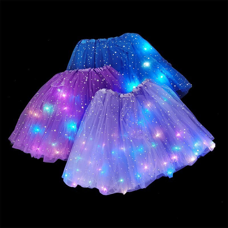 LED Light-Up Sequin Tutu Skirt