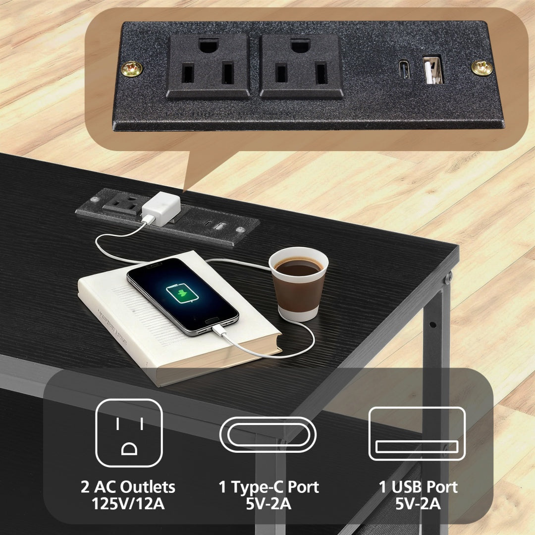 Charging-Station Nightstand with USB Ports