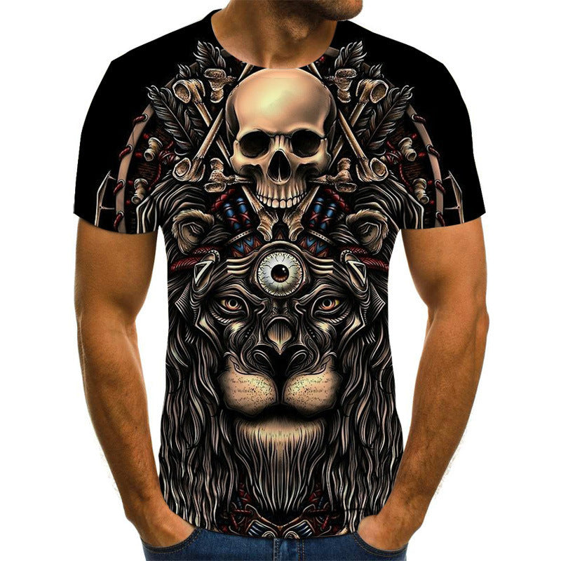Men's Skull Print Short-Sleeve Tee