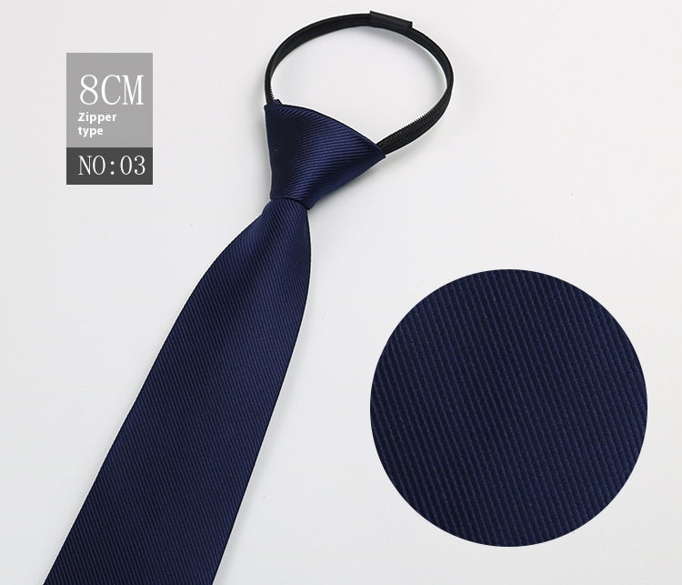Men's Zip-Tie Striped Necktie