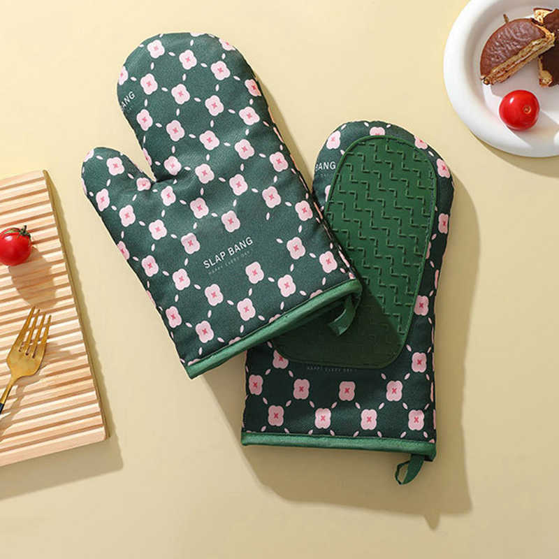 Heat-Resistant Cotton Oven Mitts